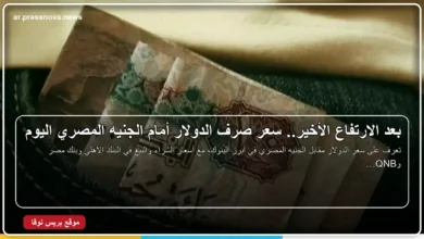 سعر الدولار مقابل الجنيه المصري اليوم في البنوك