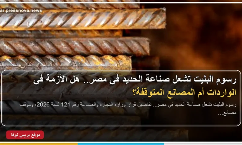 رسوم البليت تشعل صناعة الحديد في مصر وأثرها على مصانع الدرفلة والمصانع المتكاملة