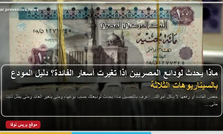 ماذا يحدث لودائع المصريين إذا تغيرت أسعار الفائدة