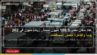 الساعة السكانية أعلى مبنى الجهاز المركزي للتعبئة العامة والإحصاء في مصر