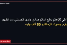 قرار المجلس الأعلى لتنظيم الإعلام بشأن إسلام صادق وندى الحسيني وإذاعة صوت الزمالك