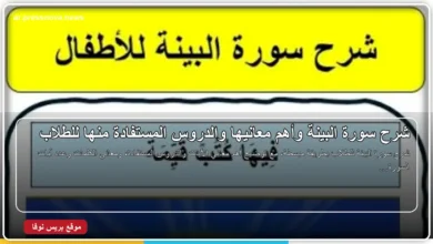 شرح سورة البينة وأهم معانيها للطلاب